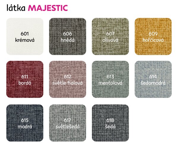 KONDELA Sedací souprava, smetanová látka Majestic, SEGORIA LUX