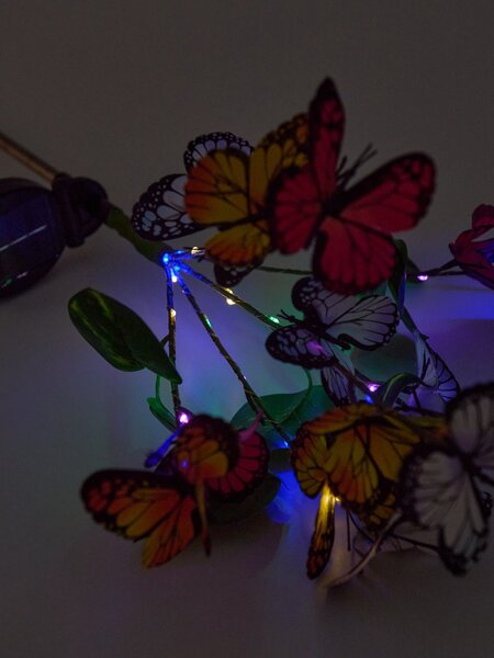 Sinsay - Solární zahradní lampa ve tvaru květin a motýlů - vícebarevná