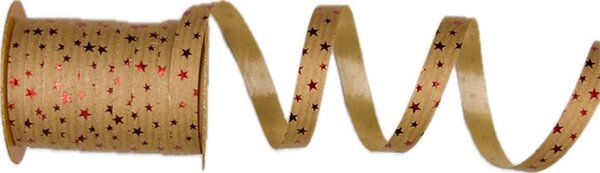 Stuha vánoční STARRY SHINE NATURAL béžová 10mm x 15m (1,60Kč/m)