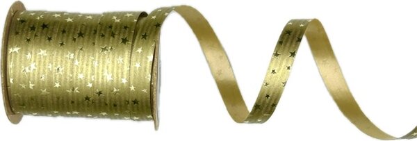 Stuha vánoční STARRY SHINE GOLD zlatá 10mm x 15m (1,60Kč/m)