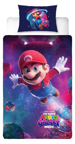 3D Bavlněné povlečení MARIO GALAXY barevné, 100% bavlna Rozměr povlečení: 70 x 80 cm | 140 x 200 cm