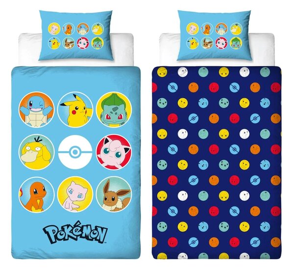 Dětské povlečení POKÉMON TEAM barevné Rozměr povlečení: 70 x 80 cm | 140 x 200 cm