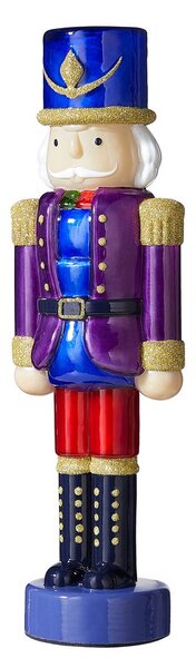 X-MAS LED Louskáček skleněný 30 cm - fialová