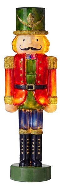 X-MAS LED Louskáček skleněný 30 cm - červená