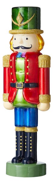X-MAS LED Louskáček skleněný 30 cm - červená