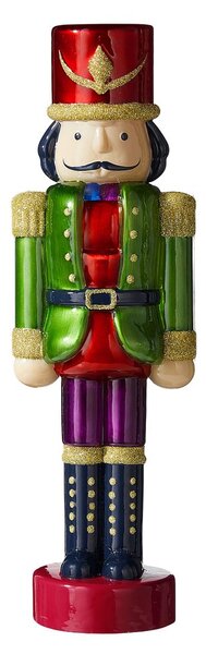 X-MAS LED Louskáček skleněný 30 cm - zelená