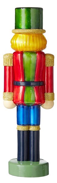 X-MAS LED Louskáček skleněný 30 cm - červená