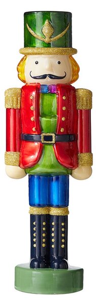 X-MAS LED Louskáček skleněný 30 cm - červená