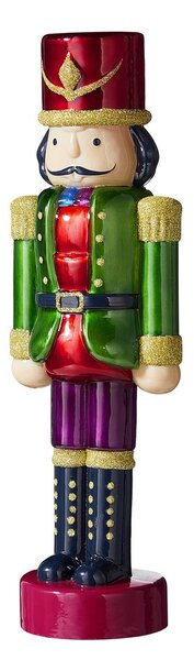 X-MAS LED Louskáček skleněný 30 cm - zelená