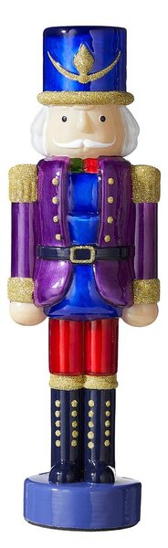 X-MAS LED Louskáček skleněný 30 cm - fialová