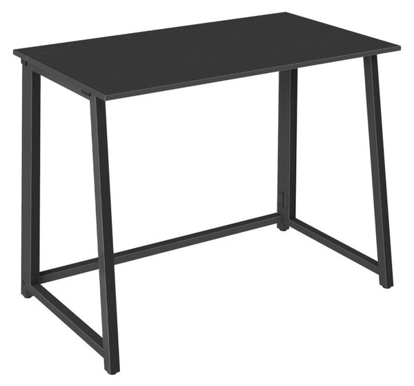Set do pracovny ZARIMO stůl 80x40 cm, černá + křeslo AVOLA z eko kůže, růžové