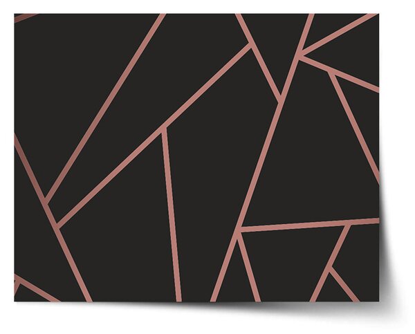 Plakát SABLIO - Růžové obrazce 60x40 cm