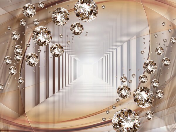 Fototapety Tunel s kamínky, Fototapety 3D, Fototapety 3d tunel, u79958 : uwalls.cz