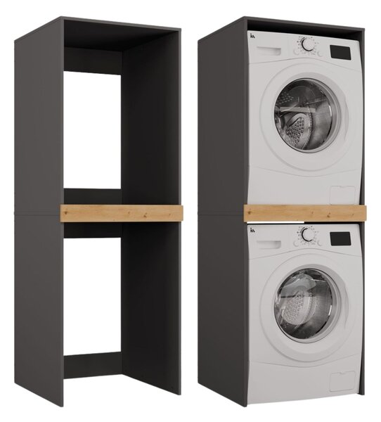 TP Living Stojan na pračku a sušičku POLA 64 cm dub Artisan/antracit