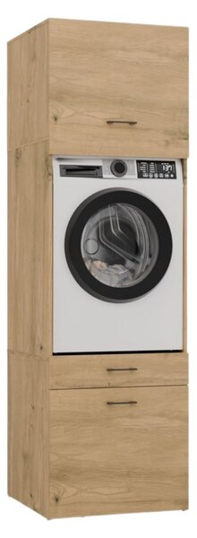 TP Living Koupelnová skříňka na pračku s nástavcem POLA 2S 64 cm dub Artisan
