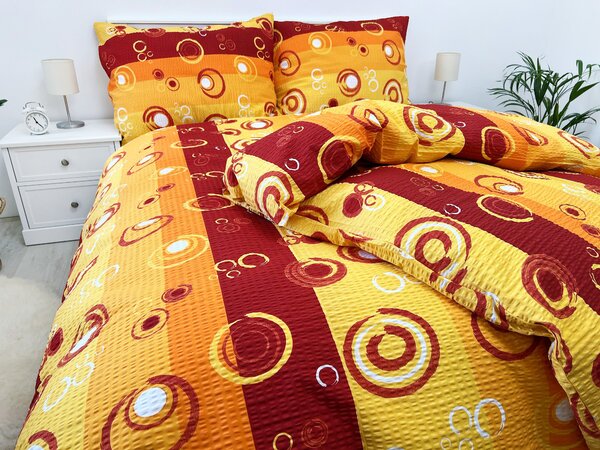 Krepové povlečení Bublina vínová Zapínání: knoflík, Velikost polštáře: 70x90, Velikost přikrývky: 140x200