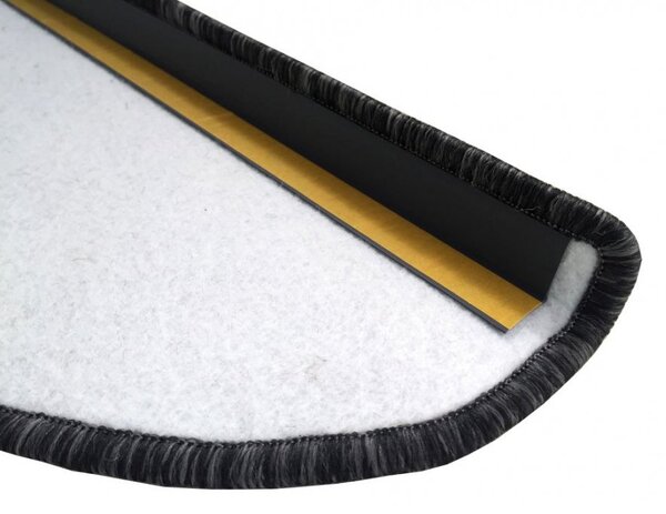 Nášlapy na schody Apollo Soft půlkruh | černé Velikost nášlapu: 24 x 65 cm, Tvar: Půlkruh