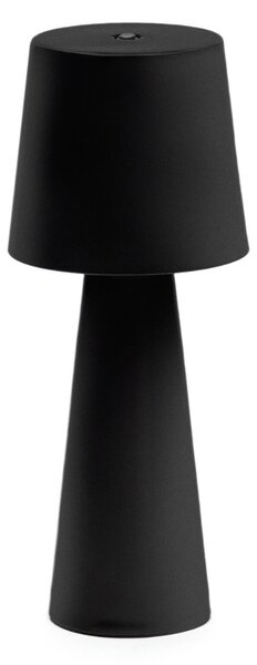 Kave Home Černá kovová zahradní stolní LED lampa Arenys S