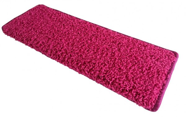 Nášlapy na schody Color Shaggy obdélník | růžové Velikost nášlapu: 24 x 65 cm, Tvar: Obdélník