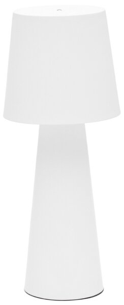 Kave Home Bílá kovová zahradní stolní LED lampa Arenys M