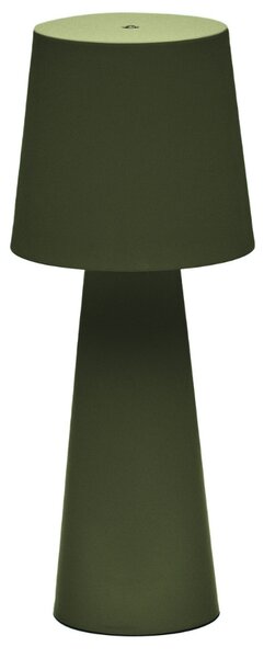 Kave Home Zelená kovová zahradní stolní LED lampa Arenys M