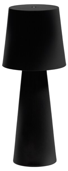 Kave Home Černá kovová zahradní stolní LED lampa Arenys M