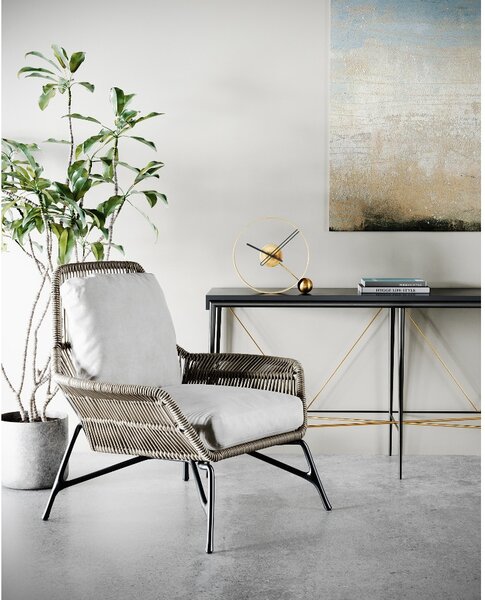 Mclocks Designové stolní hodiny Endless brushed gold/black 32cm
