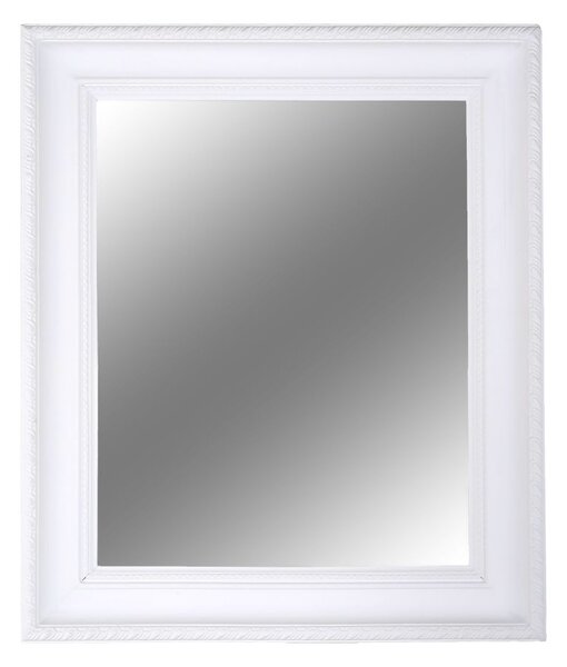 Kondela Zrcadlo, dřevěný rám bílé barvy, MALKIA TYP 2