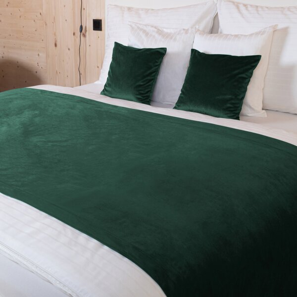 Biante Sametový přehoz na postel Velvet Premium SVP-044 Lesní zelená 140x200 cm