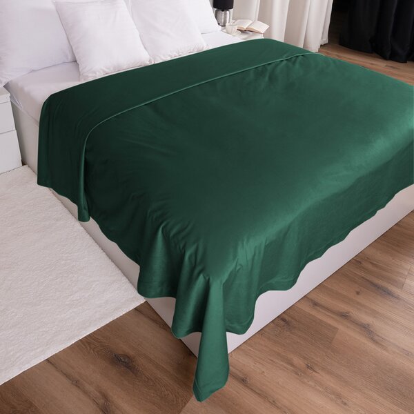 Biante Sametový přehoz na postel Velvet Premium SVP-044 Lesní zelená 140x200 cm