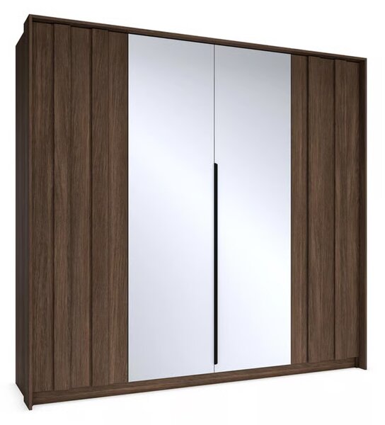 Otevírací skříň Flaro 223 cm s osvětlením - dub dunin