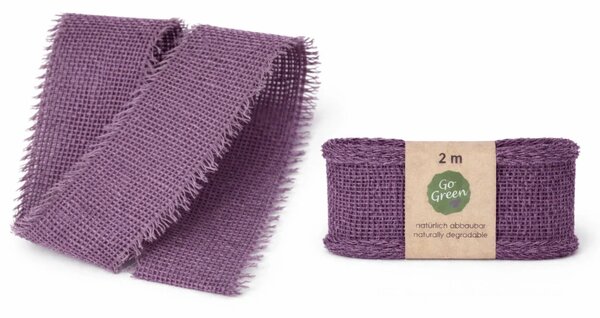 Stuha bavlněná VILLAGE SOUL Lavender Deep fialová 40mm x 2m