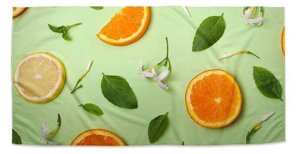Sablio Ručník Citrus a květ - 30x50 cm