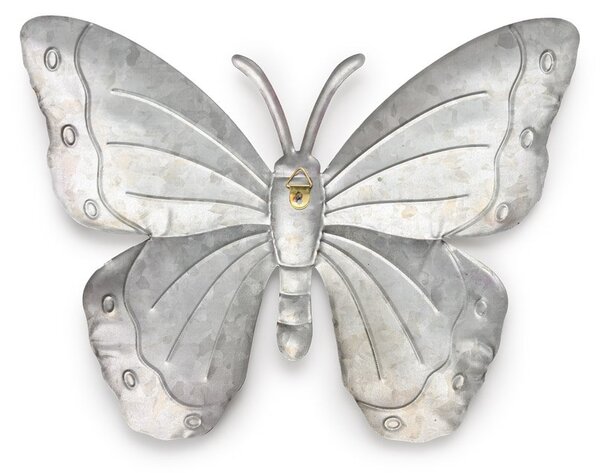 Nástěnná kovová dekorace motýl BUTTERFLY 40 cm - více barev Barva: Fialová