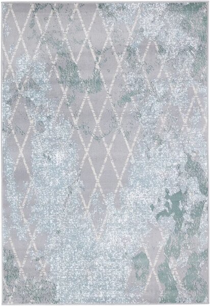 Agnella Kusový koberec FD Sensi Gepi Popiel Geometrický šedý Rozměr: 80x150 cm