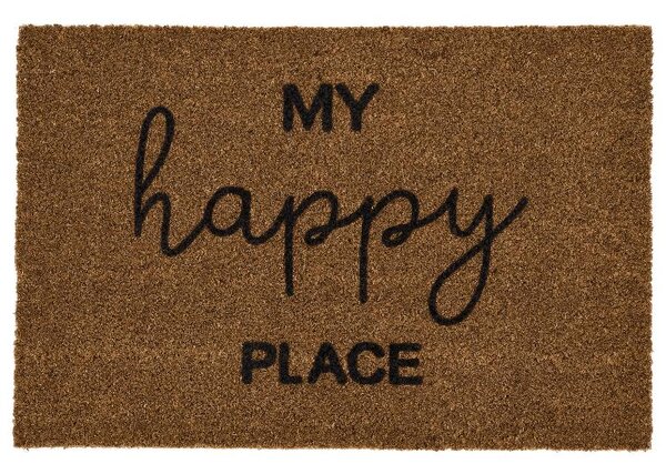 Livarno® Rohožka z kokosových vláken, 40 x 60 cm (my happy place) (100405645001)