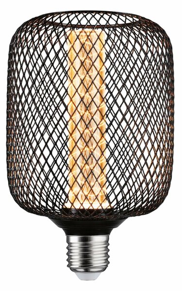 PAULMANN Kovic Glow Standard 230V LED žárovka Zyl E27 Spiral 4,2W 1800K černá 290.83