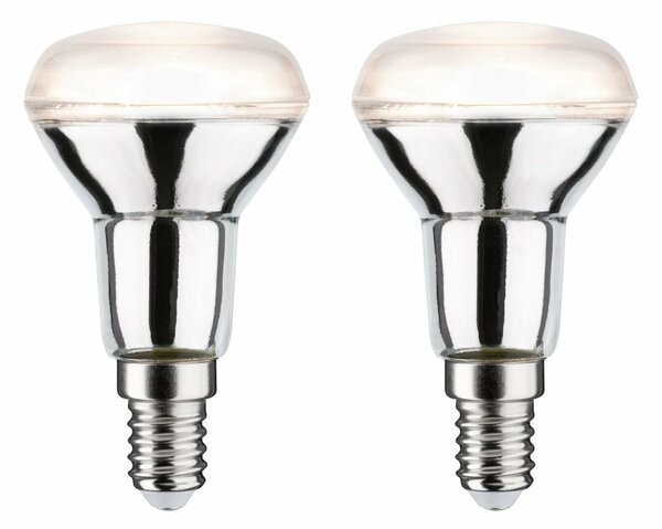 PAULMANN Standard 230V LED reflektor R50 E14 2ks-sada 2x5W 2700K stříbrná 290.49