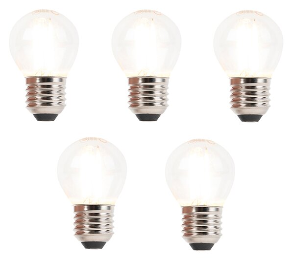 Sada 5 stmívatelných LED vláknových žárovek E27 3W 250lm 2700K