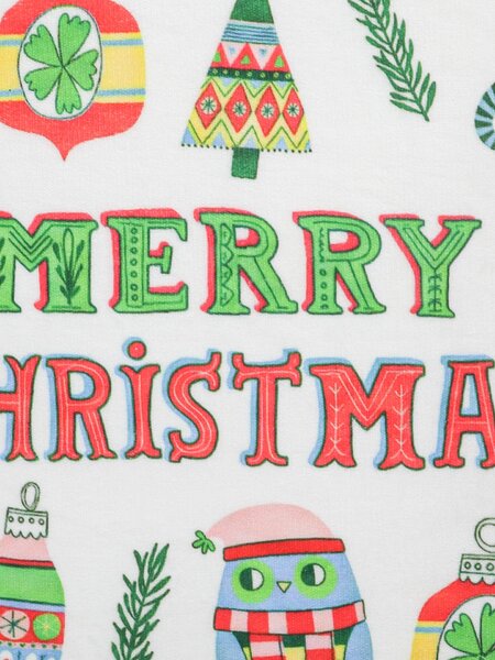 Sinsay - Vánoční koupelnová předložka s nápisem Merry Christmas a vánočními motivy - krémová