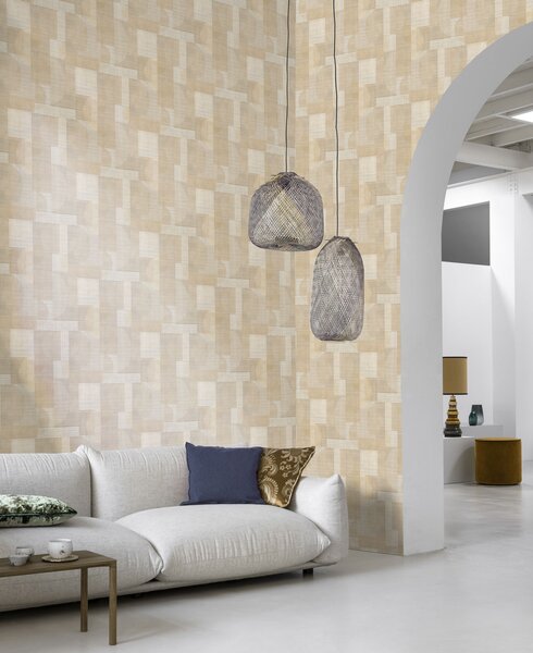 Bílo-šedá geometrická vliesová tapeta na zeď, AL26280, Allure, Decoprint