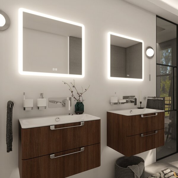 Nimco LED zrcadlo 35W, 60x60 cm se dvěma dotykovými senzory