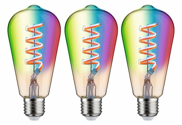 PAULMANN Filament 230V Smart Home Zigbee 3.0 LED žárovka ST64 E27 3x6,3W RGBW+ stmívatelné zlatá