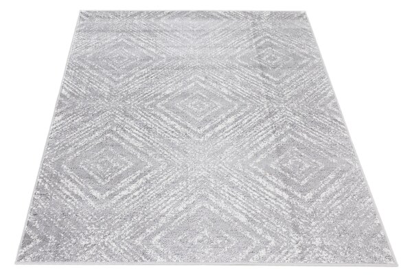 Agnella Kusový koberec FD Sensi Rati Popel Geometrický šedý Rozměr: 80x150 cm