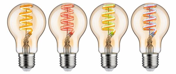PAULMANN Filament 230V Smart Home Zigbee 3.0 LED žárovka E27 3x6,3W RGBW+ stmívatelné zlatá