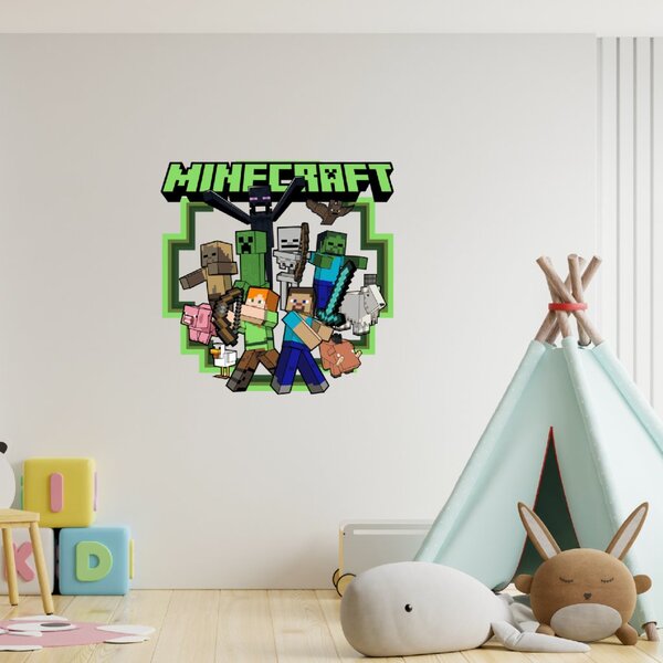 PIPPER. Textilní samolepka na zeď "Minecraft 2"