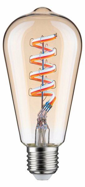 PAULMANN Filament 230V Smart Home Zigbee 3.0 LED žárovka ST64 E27 6,3W RGBW+ stmívatelné zlatá
