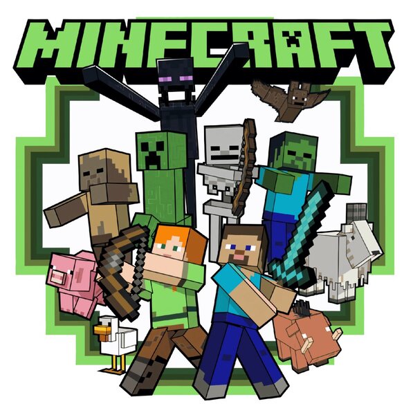 PIPPER. Textilní samolepka na zeď "Minecraft 2"