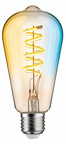 PAULMANN Filament 230V Smart Home Zigbee 3.0 LED žárovka ST64 E27 7,5W měnitelná bílá stmívatelné zlatá