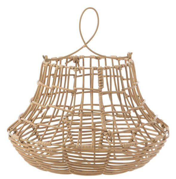 Béžová ratanová závěsná lucerna Giro - 33*33*33 cm - J-Line by Jolipa